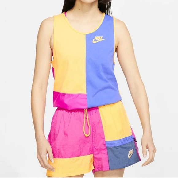 Nike Tops - Nike Sportswear Women’s Color-block Icon Clash Tank Size S Retro 80s 90s